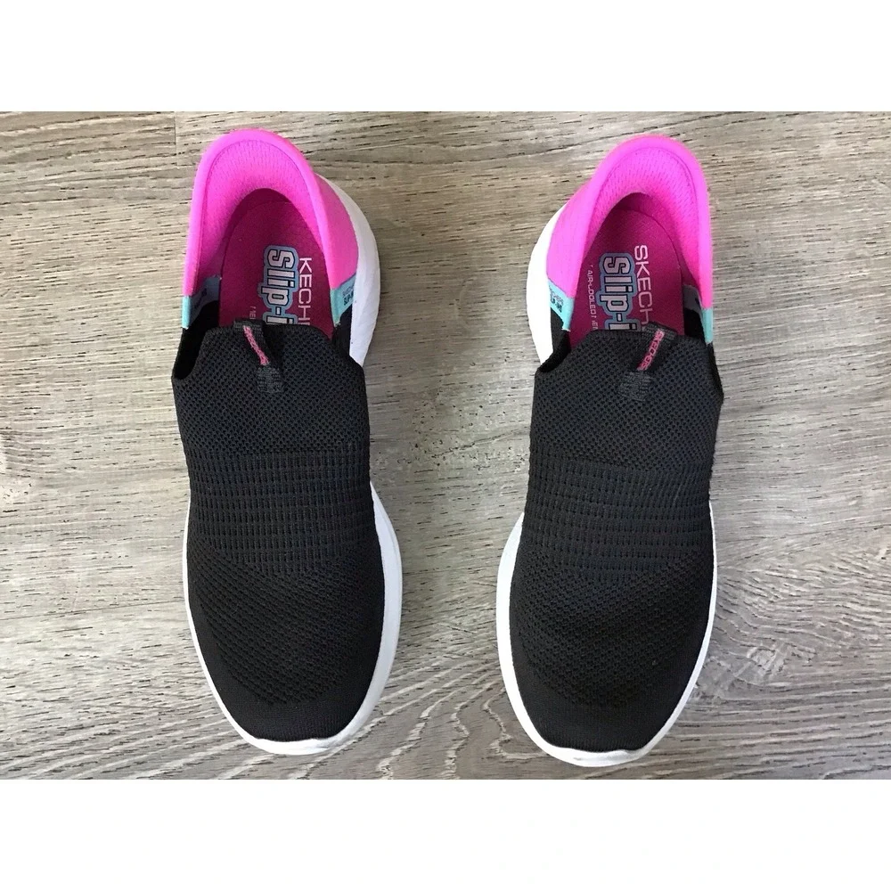 Skechers Kids 5 Ultra Flex 3.0 Fresh Time Slip On Memory Foam Trainers Sneakers
